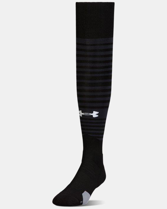 Unisex UA Global Performance Over-The-Calf Soccer Socks, Black, pdpMainDesktop image number 2